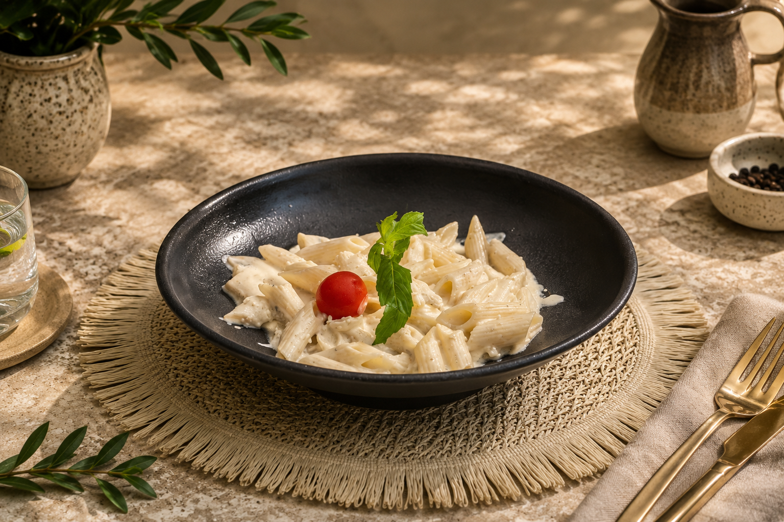 پاستا چیکن آلفردو